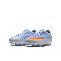 Nike Mercurial Vapor 17 Pro Gras Voetbalschoenen (FG) Kids Lichtblauw Oranje Zilvergrijs