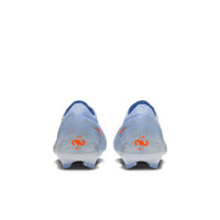 Nike Mercurial Vapor 17 Pro Gras Voetbalschoenen (FG) Kids Lichtblauw Oranje Zilvergrijs