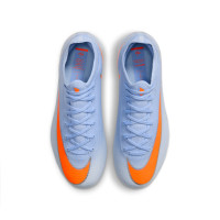 Nike Mercurial Vapor 17 Pro Gras Voetbalschoenen (FG) Kids Lichtblauw Oranje Zilvergrijs