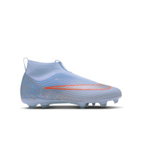 Nike Mercurial Superfly 11 Academy Gras / Kunstgras Voetbalschoenen (MG) Kids Lichtblauw Oranje Zilvergrijs
