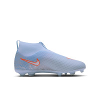 Nike Mercurial Superfly 11 Academy Gras / Kunstgras Voetbalschoenen (MG) Kids Lichtblauw Oranje Zilvergrijs