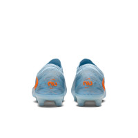 Nike Phantom 6 Low Elite Gras Voetbalschoenen (FG) Lichtblauw Oranje Zilvergrijs