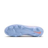 Nike Phantom 6 High Academy Grass/Artificial Grass Football Boots (MG) Light Blue Orange Silver Grey