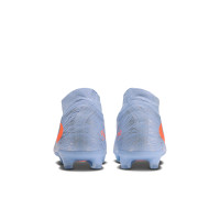 Nike Phantom 6 High Academy Grass/Artificial Grass Football Boots (MG) Light Blue Orange Silver Grey