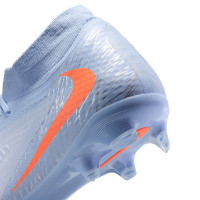 Nike Phantom 6 High Academy Grass/Artificial Grass Football Boots (MG) Light Blue Orange Silver Grey