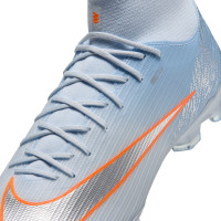 Nike Mercurial Superfly 11 Academy Grass/Artificial Grass Football Boots (MG) Light Blue Orange Silver Grey