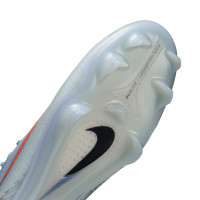 Nike Mercurial Vapor 17 Elite Gras Voetbalschoenen (FG) Lichtblauw Oranje Zilvergrijs