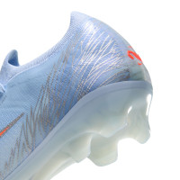 Nike Mercurial Vapor 17 Elite Gras Voetbalschoenen (FG) Lichtblauw Oranje Zilvergrijs