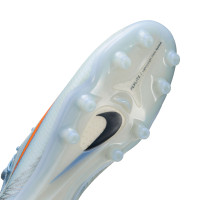 Nike Mercurial Vapor 17 Elite Kunstgras Voetbalschoenen (AG) Lichtblauw Oranje Zilvergrijs
