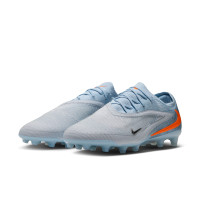 Nike Phantom 6 Low Elite Kunstgras Voetbalschoenen (AG) Lichtblauw Oranje Zilvergrijs