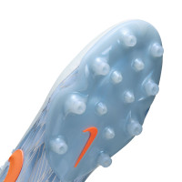 Nike Tiempo Maestro Elite Kunstgras Voetbalschoenen (AG) Lichtblauw Oranje Zilvergrijs