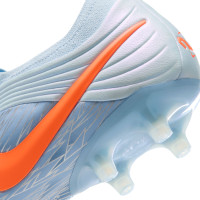 Nike Tiempo Maestro Elite Kunstgras Voetbalschoenen (AG) Lichtblauw Oranje Zilvergrijs
