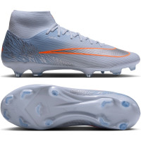 Nike Mercurial Superfly 11 Academy Grass/Artificial Grass Football Boots (MG) Light Blue Orange Silver Grey