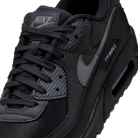 Nike Air Max 90 Premium Sneakers Zwart Donkergrijs Grijs