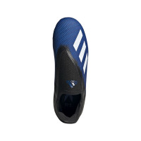 adidas X 19.3 LL Gras Voetbalschoenen (FG) Kids Blauw Wit Zwart