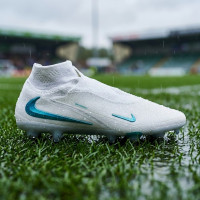 Nike Phantom 6 High Elite Iron Stud Football Boots (SG) Pro Player White Turquoise