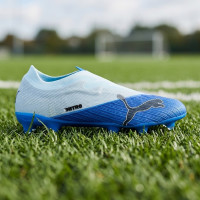 PUMA Ultra Nitro 7 Match Veterloze Gras / Kunstgras Voetbalschoenen (MG) Lichtblauw Blauw Lime