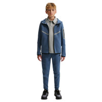 Nike Sportswear Tech Fleece Reflect Tracksuit Kids Steel Blue Silver Grey Black