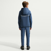 Nike Sportswear Tech Fleece Reflect Tracksuit Kids Steel Blue Silver Grey Black