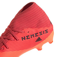 adidas NEMEZIZ 19.3 Gras / Kunstgras Voetbalschoenen (FxG) Oranje Rood Zwart