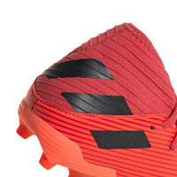 adidas NEMEZIZ 19.3 Gras Voetbalschoenen (FG) Kids Oranje Rood Zwart