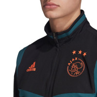 adidas Ajax Presentatie Trainingsjack 2019-2020 Zwart Groen