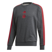 adidas Ajax 3S Crew Sweater Donkergrijs Rood