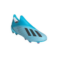 adidas X 19+ Gras Voetbalschoenen (FG) Lichtblauw Wit Zwart