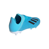 adidas X 19.3 Gras Voetbalschoenen (FG) Kids Blauw Zwart