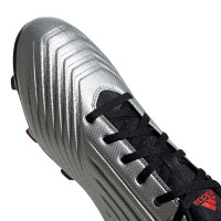 adidas PREDATOR 19.4 FxG Voetbalschoenen Grijs Zwart Rood