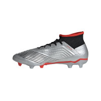 adidas PREDATOR 19.2 Gras Voetbalschoenen (FG) Zilver Zwart Rood