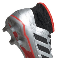 adidas PREDATOR 19.2 Gras Voetbalschoenen (FG) Zilver Zwart Rood