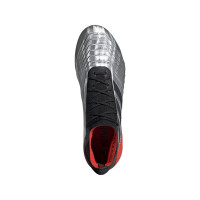 adidas PREDATOR 19.1 Gras Voetbalschoenen (FG) Zilver Zwart Rood