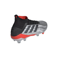 adidas PREDATOR 19.1 Gras Voetbalschoenen (FG) Zilver Zwart Rood