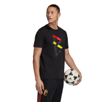 adidas Belgie T-Shirt 2020-2021 Zwart Rood Geel