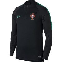 Nike Portugal Dry Squad Drill Trainingstrui 2018-2020 Black Kinetic Green