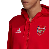 adidas Arsenal 3S Full Zip Hoodie 2020-2021 Rood