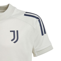 adidas Juventus Trainingsshirt 2020-2021 Kids Lichtgrijs Donkerblauw
