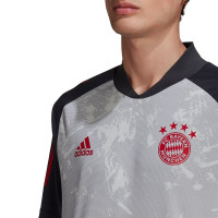 adidas Bayern Munchen CL Trainingsshirt 2020-2021 Lichtgrijs Donkergrijs Rood