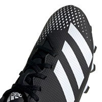 adidas PREDATOR 20.4 Gras / Kunstgras Voetbalschoenen (FxG) Zwart Wit Zwart