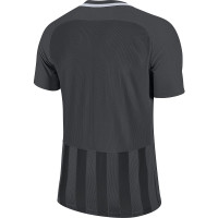 Nike Striped Division III Voetbalshirt Antraciet Zwart Kids