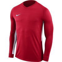 Nike Dry Tiempo Premier Voetbalshirt Lange Mouwen Rood Wit