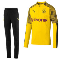 PUMA Borussia Dortmund Zip Trainingspak 2019-2020 Kids Geel Zwart