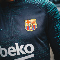 Nike FC Barcelona VaporKnit Strike Trainingspak Champions League 2019-2020 Donkergrijs Groen