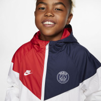 Nike Paris Saint Germain Windrunner GFA Trainingspak Kids Wit Blauw Rood