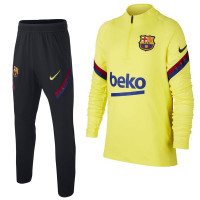 Nike FC Barcelona Strike Trainingspak 2019-2020 Kids Geel Blauw