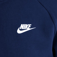 Nike Tech Fleece Hoodie Full Zip Donkerblauw Wit
