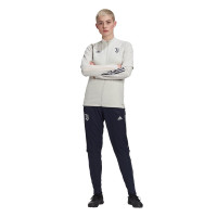 adidas Juventus Full-Zip Trainingspak 2020-2021 Vrouwen Lichtgrijs Donkerblauw