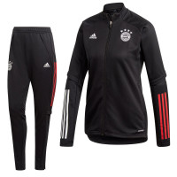 adidas Bayern Munchen Full-Zip Trainingspak 2020-2021 Vrouwen Zwart Rood
