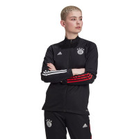 adidas Bayern Munchen Full-Zip Trainingspak 2020-2021 Vrouwen Zwart Rood